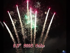 मंदारिन आतिशबाजी चीनी 0.8 इंच 200 शॉट्स हॉट सेलिंग उपभोक्ता केक आतिशबाजी शादी के लिए