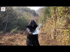 चीनी तार खींच दोहरी धुआं रंग फ्लेयर इंद्रधनुष धुआं आतिशबाजी चीन दिन के दौरान पाइरो धुआं बम