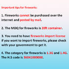 56 Shots Consumer Cakes Fireworks 2024 1.4g UN0336 For Party
