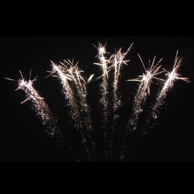 लियुयांग मंदारिन आतिशबाजी 1.4G आतिशबाजी 1.2 '' 7 शॉट एकल पंक्ति प्रशंसक आकार आतिशबाजी केक चीनी त्योहार आतिशबाजी