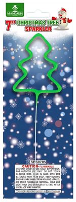 बच्चों के लिए 7 इंच ट्री शेप कोल्ड फायरवर्क्स हैंडहेल्ड क्रिसमस फायरवर्क्स पायरोटेक्निक